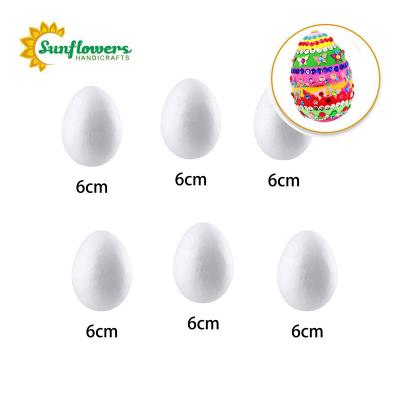 China Handcraft Easter Plastic Foam Eggs Different Sizes For DIY Easter Holiday Decoration for sale