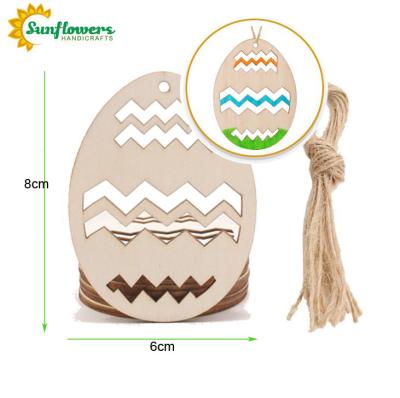 China Diy Crafts Wooden Easter Egg Supplies 8*6CM Embellishments For DIY Arts And Crafts Projects for sale