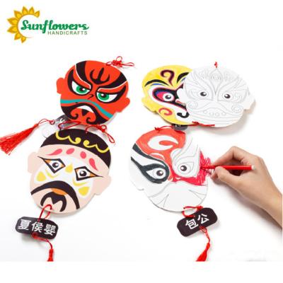 China China Spring Festival New Year Gift For Kids DIY Craft Projects 45*15cm China Beijing Opera Paper Mask For China New Year Spring Festival Holiday For Party Supplies diy kids craft for sale