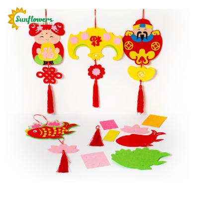 China Chinese Spring Festival Felt Decorations Kits 2020 DIY China Spring Festival Felt Decoration Craft Kits For Toy Supplies for sale