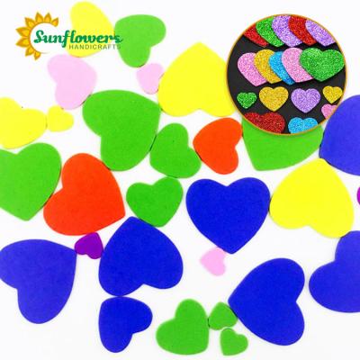 China Heart Mixed Non-Toxic EVA Foam Stickers, Self Adhesive DIY Craft Sticker Embellishment for Kids and Home Decoration for sale