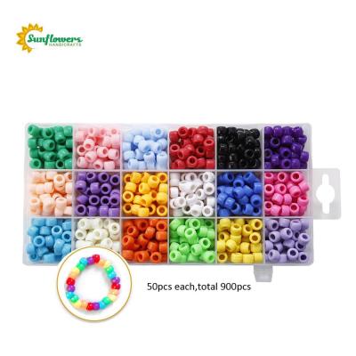 China 900pcs Eco-friendly 9*6mm DIY Open Pony Beads for Craft Projects for sale