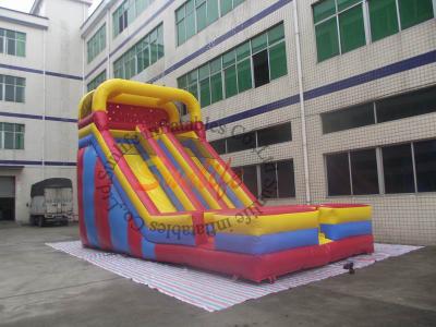 China Commercial Outdoor Inflatable dry Slide with 0.55 mm PVC tarpaulin for sale