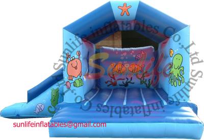 China inflatable 0.55mm pvc tarpaulin sea world jumping castle BO129 for sale