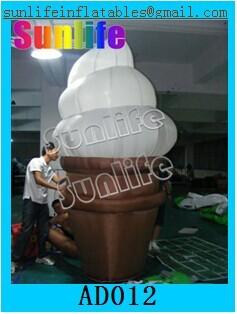 China Custom Inflatable Advertising Products / Inflatable Ice Cream For Playing Center for sale