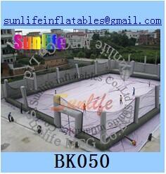 China Customized Large Inflatable Paintball Bunkers Arena with Net For Paintball Games for sale