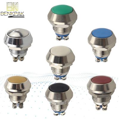 China 12mm anti-vandal metal push button switch metal momentary switch 1NO 12mm for sale