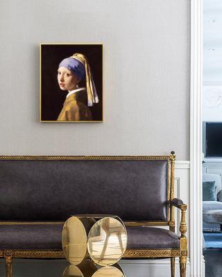 China Classic The Girl With The Pearl Earring By Jan Vermeer Canvas Painting Vintage Framed Prints Figurative Giant Poster for sale