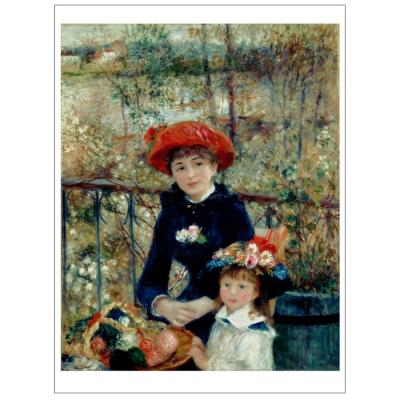 China Classic Frameless Canvas Painting Figure Posters Myriart Canvas Art Prints Two Sisters, Or On The Terrace 1881 By Pierre-Auguste Renoir for sale