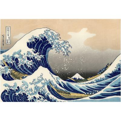 China Classic Seascape Painting on Canvas Myriart Poster Art Japanese Style The Great Wave at Kanagawa c.1829 by Katsushika Hokusai for sale