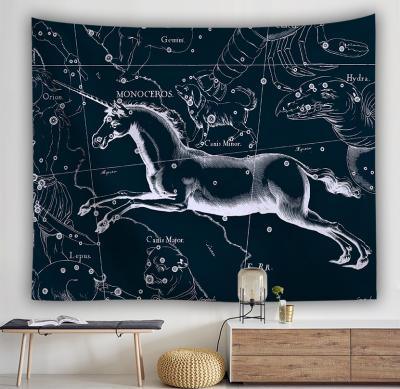 China Simple Beach Towel Poster The Star Signs Of The Zodiac Vintage Tapestry Curtain Hanging Spread Covers Cloth Blanket Tapestry for sale