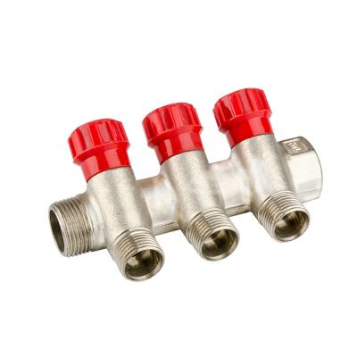 China HELERO HT 100-8038 CW617N Modern Brass Manifold Water Regulating Valves Floor Heating Fit Manifold for sale