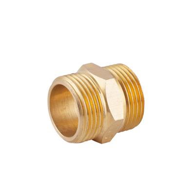 China fluids & HELERO Gas HT 200-1007 Male Hose Nipple Fit Brass Hexagon All Thread Hose Nipple for sale