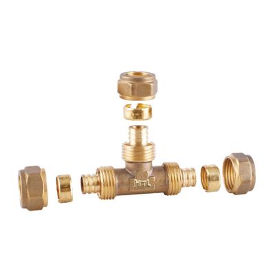 China fluids & HELERO GAS HT 200-3151 BRASS COMPRESSION PEX FITTINGS FOR PEX PIPES 16mm - 32mm for sale