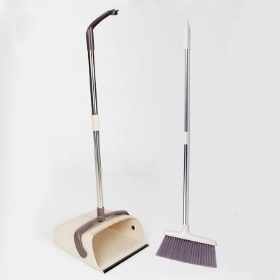 China Indoor cleaning cleaner and dustpan pp dustpan broom and broom home use plastic cleaning set for sale