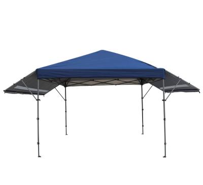 China Oxford 17x10 Metal Folding Tent Double Iron Gazebo Garden Gazebo Steel Outdoor Tent Canopy For Party for sale