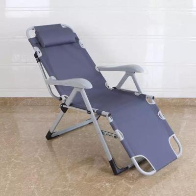 China Garden Chair Market Design Sun Beach Sling Cover With Plastic Arm Leisure Steel Foldable Lounge Chair for sale