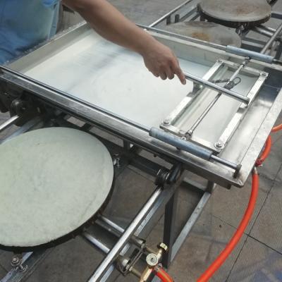 China Deli hand push type tortilla bread making machine high output pita bread forming machine thin pan pancake maker for sale for sale