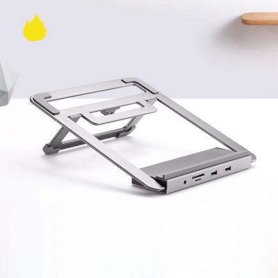 China 12in1 Laptop Aluminum Adjustable Stand with 2HDMI VGA USB Hub Display Port Docking Station Triple Hub KZ02-TC-230 for sale