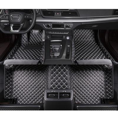 China Full Surround 5d Easy Cleaned Car Floor Mats Luxury Russia Customized Dedicated PVC Customized Brown Leather Wholesale for sale