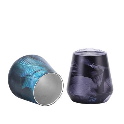 China Sustainable Modern 10 Ounce Egg Shape Wide Mouth Watering Cup With Lids Insulated Wine Tumbler for sale