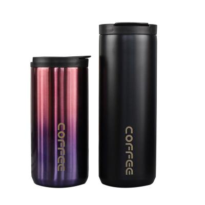 China 12/17oz Sustainable LOGO Wholesale Custom 18/8 Double Wall Stainless Steel Coffee Tumbler, Vacuum Insulated Travel Coffee Mug for sale