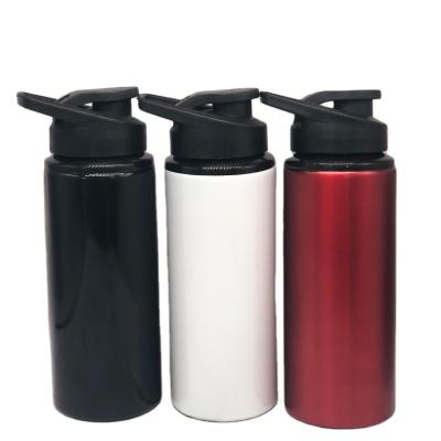 China Travel Sustainable Portable Drinkware Environmental Aluminum Camping 600ml Water Bottle With Lids for sale