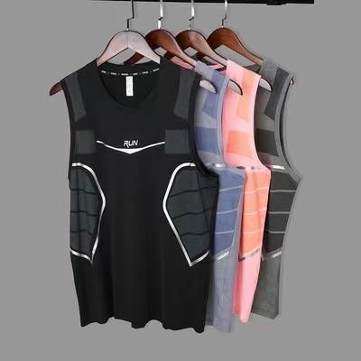 China Sustainable New Mens Sports Breathable Fitness Vest Sleeveless Running Training Vest for sale