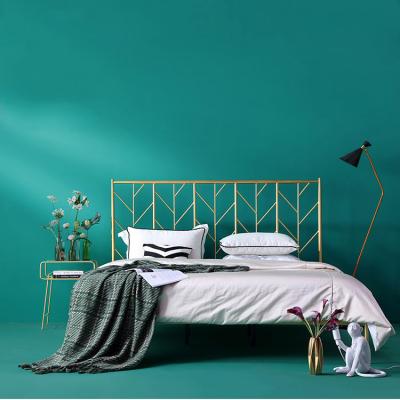 China Factory Latest Design Metal Bed Frame Platform Bed Headboard Iron Frame Double Single Sleep Bed for sale