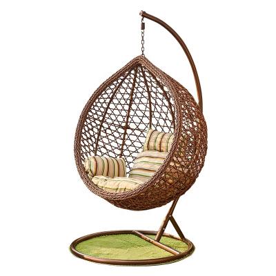 China Hot Selling Rattan Egg Chair Outdoor Leisure Wicker Patio Hanging Swing Chair (Other) Adjustable for sale