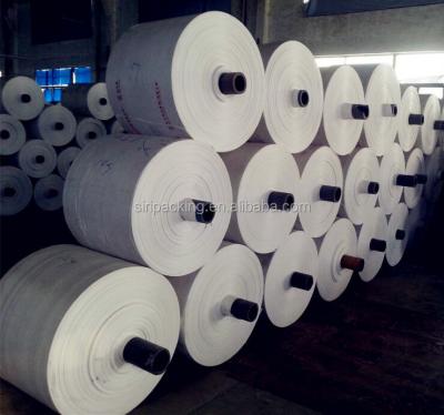 China Plastic Safety PP Woven Bag Roll For Chemical Feed Rice Corn Packaging for sale