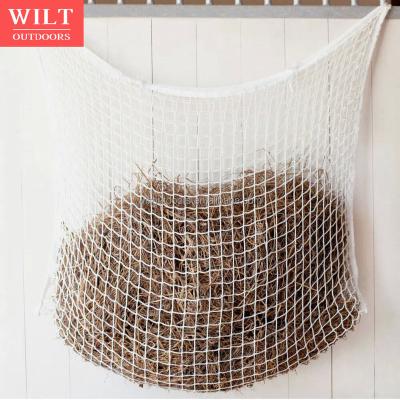 China Hay Net Nylon Knotless Slow Feeder with 2 Carabiner Clips for Horses/Soft Hay Bag with Large Capacity for Full Day Feeding for sale