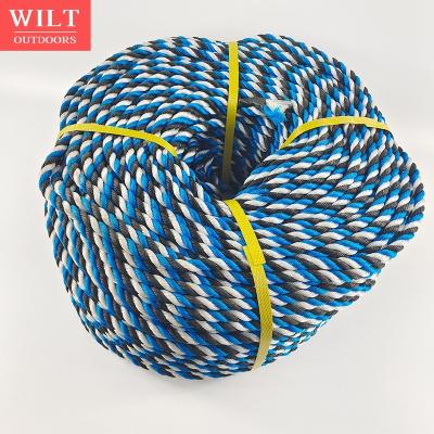 China PE/PP/PA/PET as demand pp rope factory price low 3 strands rope plastic twisted 6mm-20mm pp bundling rope for sale