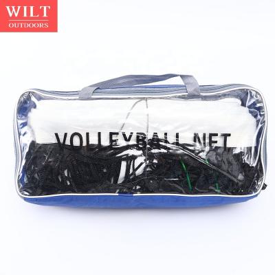 China Wholesale Price Knotted Net 9.5*1m\OEM Factory Knotless Nylon Portable Black Volleyball Net for sale