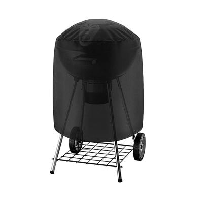 China Logo Black Dust Free Printed Outdoor Waterproof, Dust And Corrosion Resistant Durable Oxford 600D Grids BBQ Cover for sale