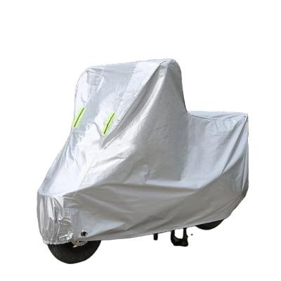 China 190T Custom RTS Outdoor Waterproof UV Resistant Silver Black Motorcycle Cover for sale