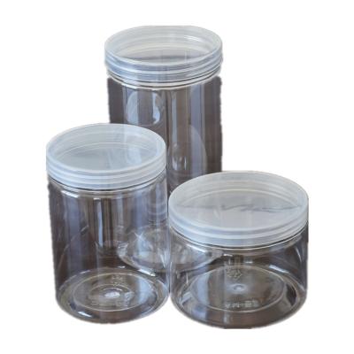 China Cheap Customized Plastic Canned Food Jars With Lids Plastic Jars Clear Plastic Jar for sale