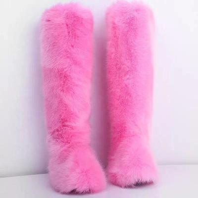 China Lightweight Fur Boots Winter Warm Snow Boots Smudge Fur Knee Boots New Style for sale