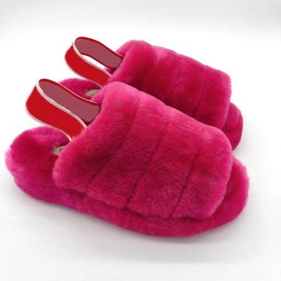 China Wholesale Price Fashion Wool Ultra-light Thick Slippers Women Hairy Sandals for sale