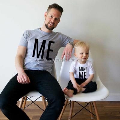 China Breathable Custom Printed Cotton Father And Son T-shirt Family Matching Clothes for sale