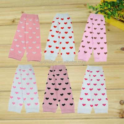 China Wholesale Cotton Heart Leg Warmer Kids Cotton Top Knee Leg Warmer Knitted Valentine's Day Leg Warmer for sale