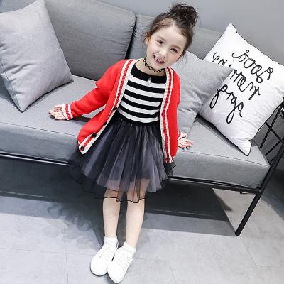 China 2021 Autumn New Girls Cotton Viable Cardigan Long Sleeve Sweater Jacket for sale