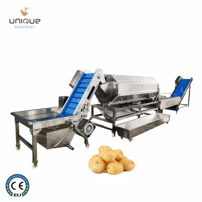 Chine Machine à éplucher les racines de légumes en acier inoxydable 304 pour le lavage et l'épluchage à vendre