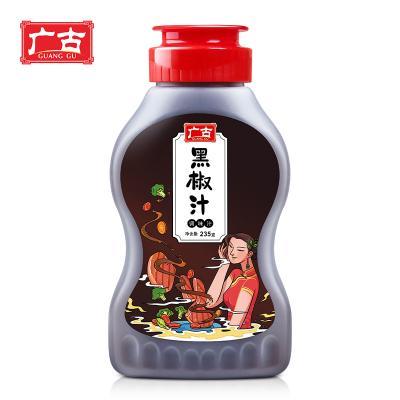 China Foods Cooking Wholesale High Quality Black Pepper Sauce 235g Convenient Bottled Pepper Seasoning Sauce for sale