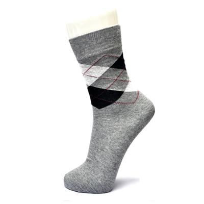 China New Design QUICK DRY Style Gray / Black Combed Cotton Stripe Socks For Men for sale