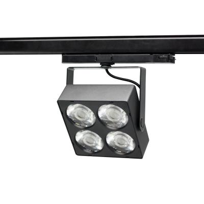 China 4X10W COB Showroom Aluminum Focusing Round Lighting System EUROPEAN Led Linear Track Light for sale