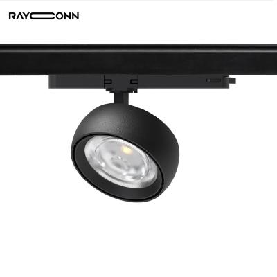 China New Design European Ultra-thin Ceiling Light Fixture 220V 15W Magnetic Focus COB Led Track Light Rail for sale