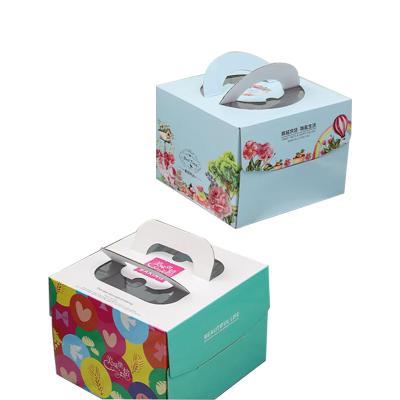 China Custom printing cake box packaging three layers birthday cake box biodegradable paper cake box packaging for sale