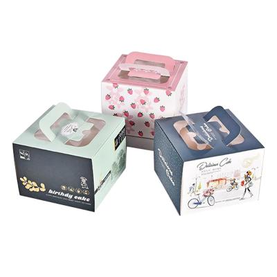 China Recyclable Custom Advanced Cake Box Flower Birthday Party Cake Box Luxury Custom Gift Box Packaging for sale