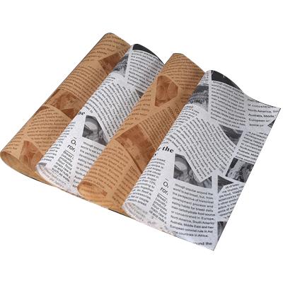 China Biodegradable Customized Hamburger Wrap Printed Sandwich Wrapper With Food Grade Butter Parchment Paper for sale